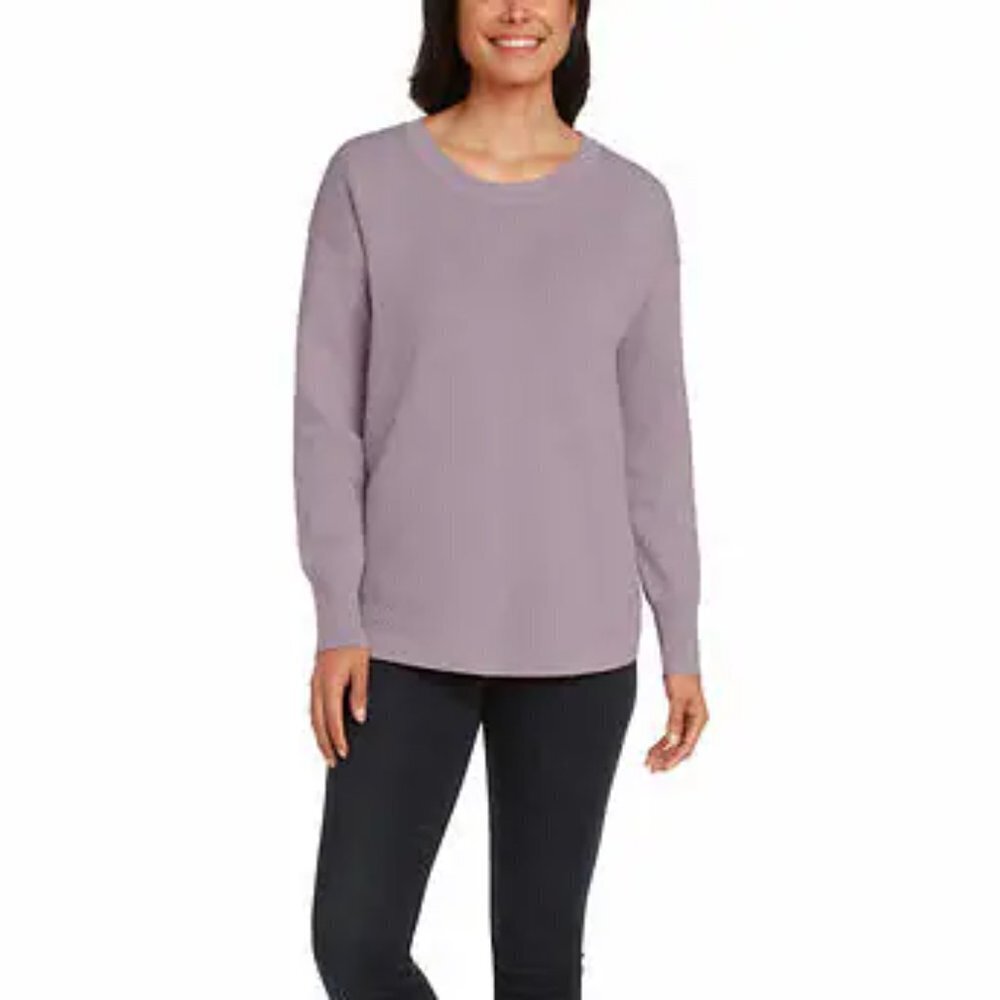 NEW Matty M Honeycomb Crewneck Sweater | Lilac